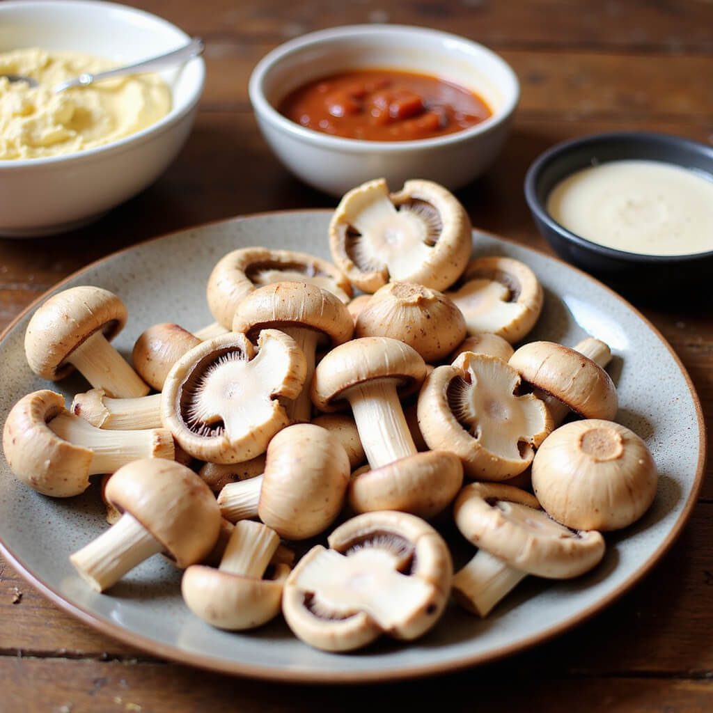 Chef preparing gourmet mushrooms in a professional kitchen