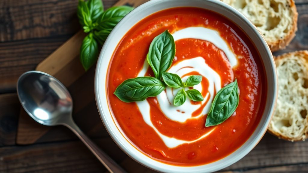 Vegan Creamy Tomato Basil Soup