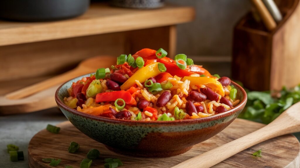 Vegan Jambalaya with Red Beans