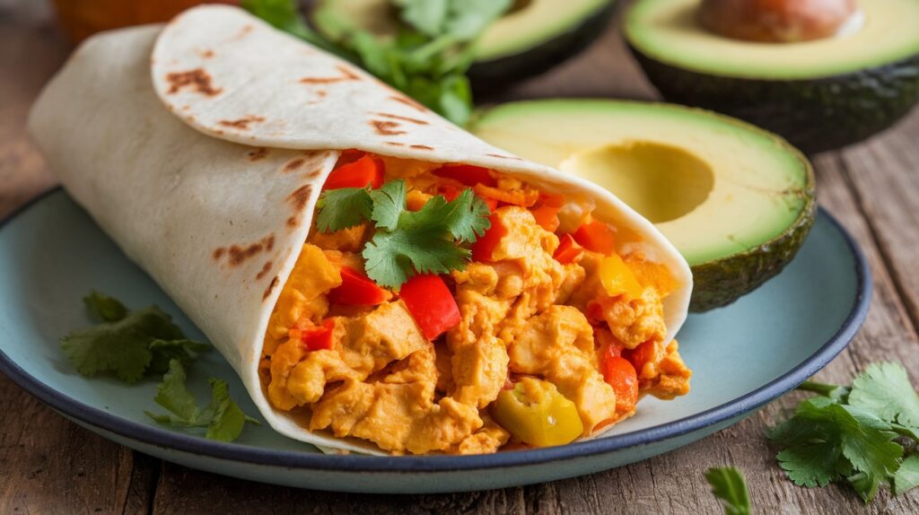 Vegan Tofu Scramble Breakfast Burrito