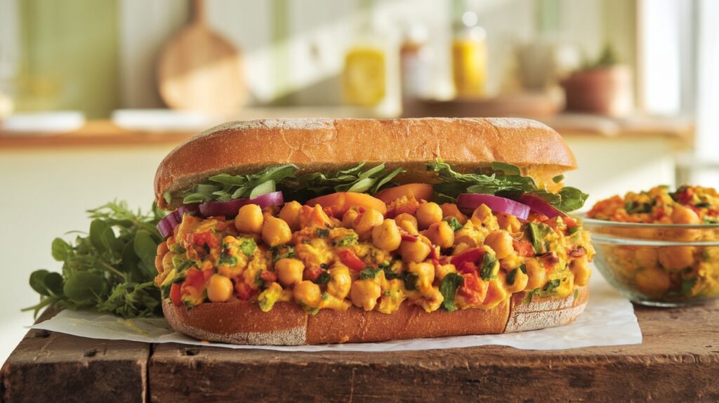 Vegan Curried Chickpea Salad Sandwich