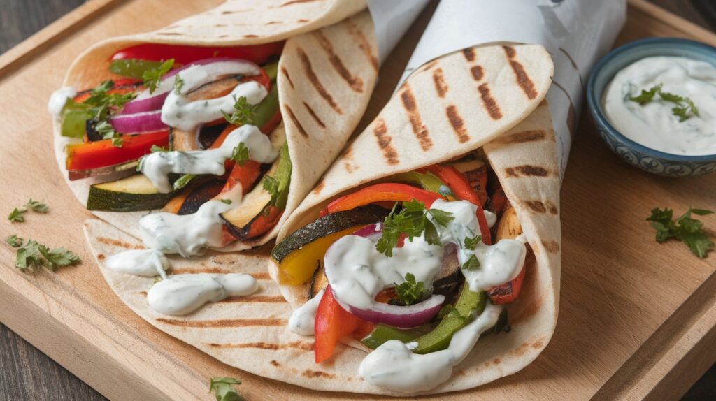 Vegan Grilled Veggie Gyro Wraps
