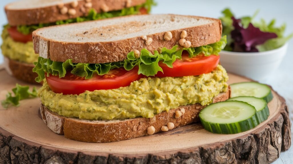 Vegan Chickpea and Avocado Sandwich