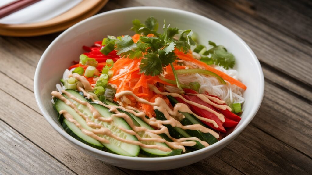Vegan Spring Roll Noodle Bowl
