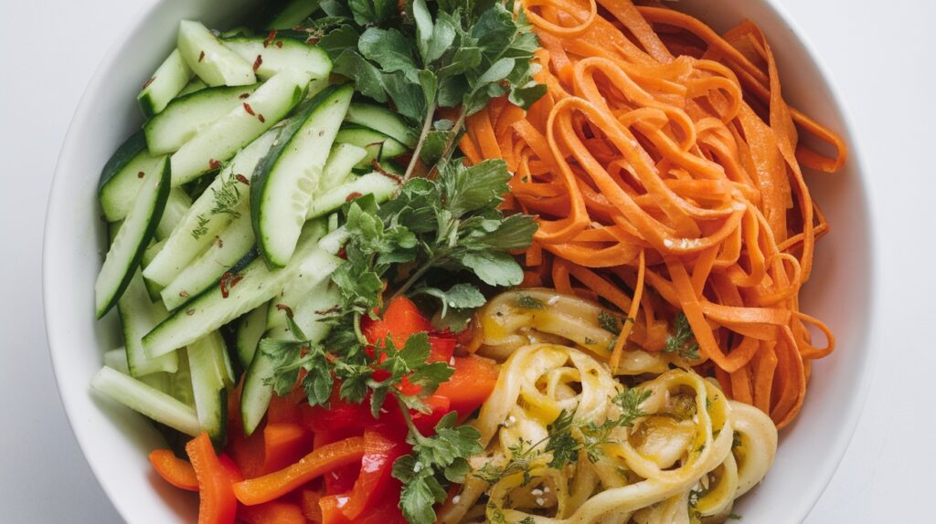 Vegan Cucumber and Chickpea Noodle Bowl