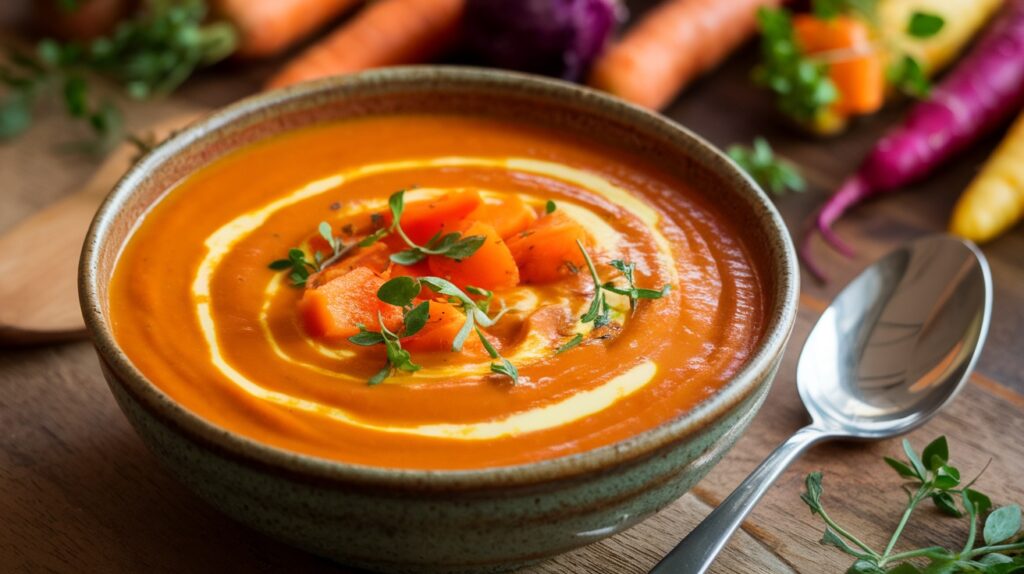 Vegan Carrot and Sweet Potato Soup