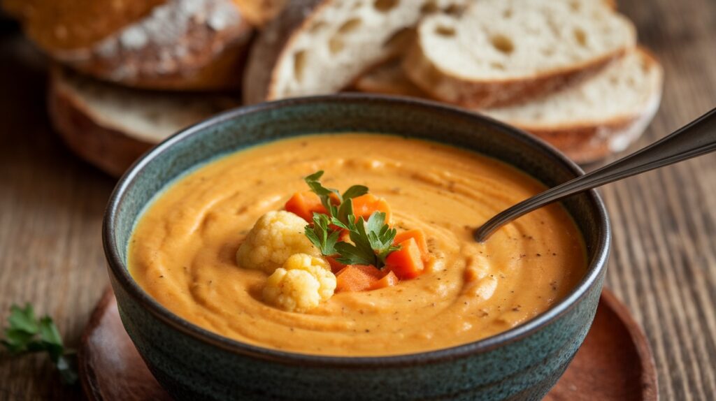 Vegan Cauliflower and Carrot Soup