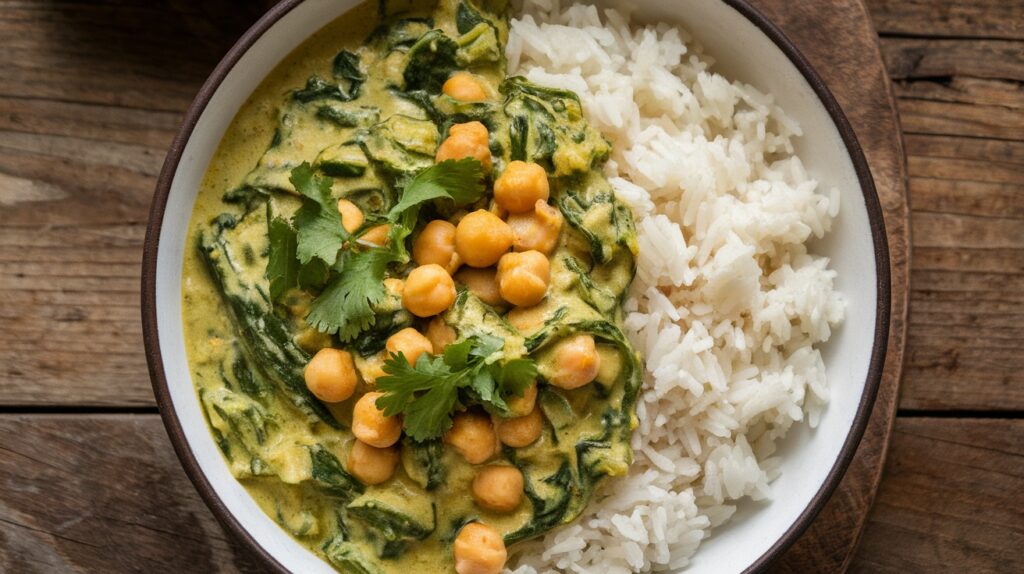 Vegan Chickpea and Spinach Curry