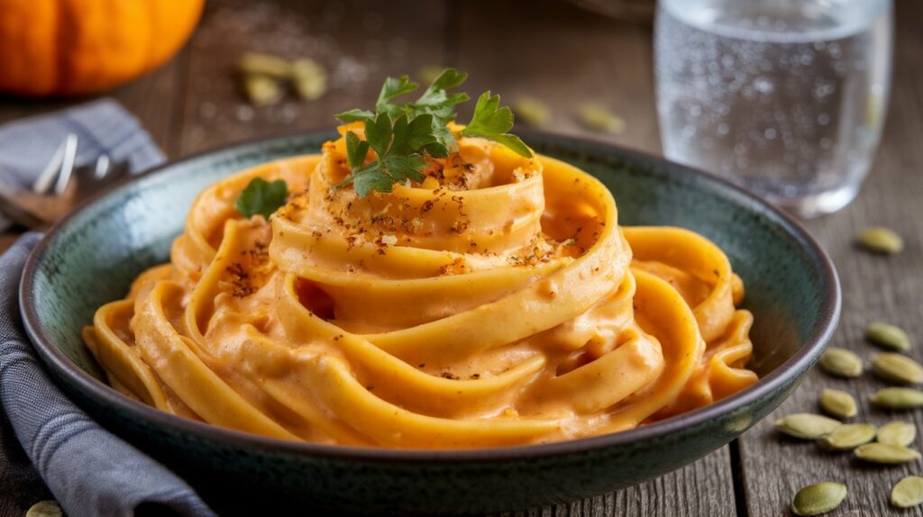 Vegan Pumpkin Alfredo Pasta