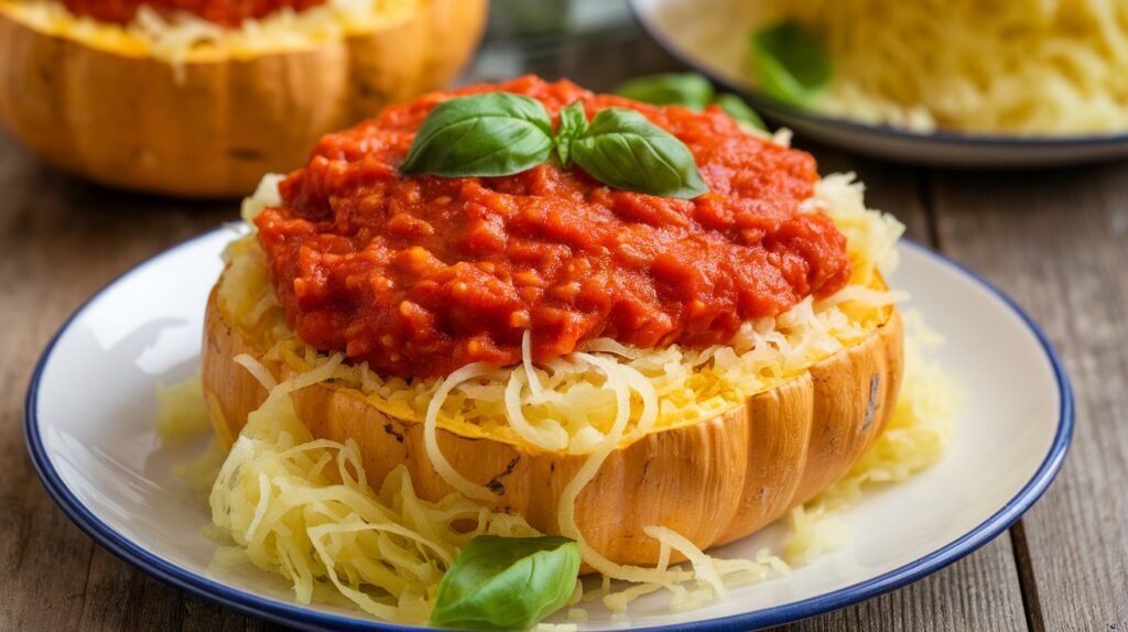 Vegan Spaghetti Squash with Marinara