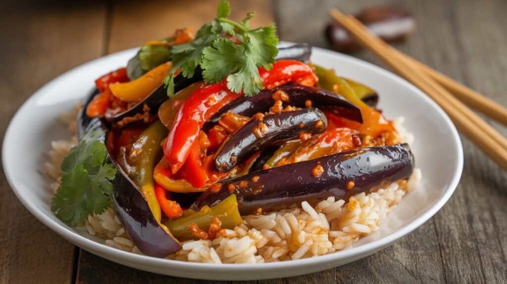 Vegan Spicy Eggplant Stir-Fry