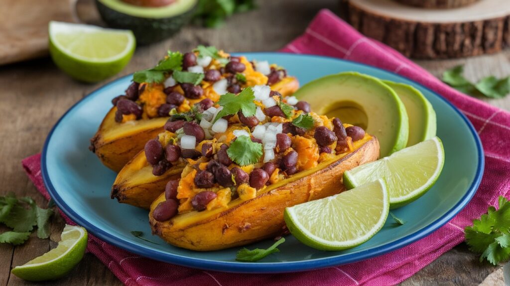 Vegan Sweet and Savory Stuffed Plantains