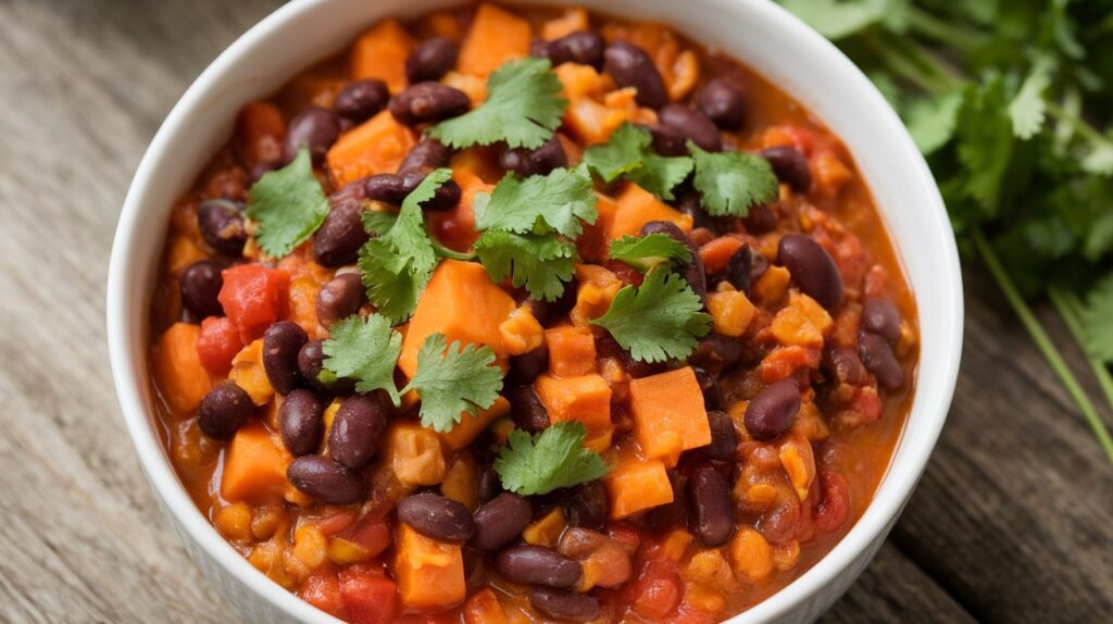 Vegan Sweet Potato and Black Bean Chili
