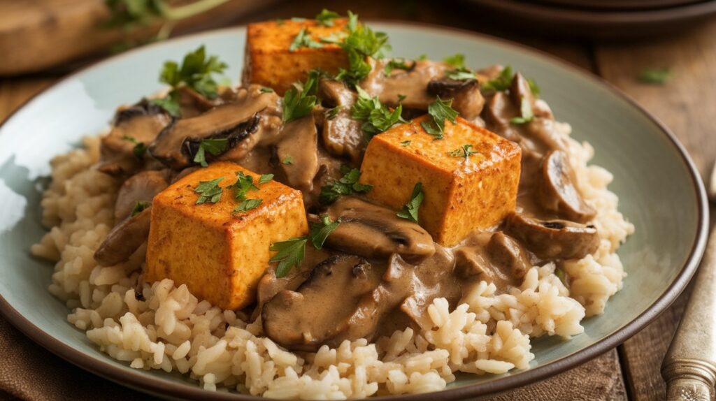 Vegan Tofu Marsala