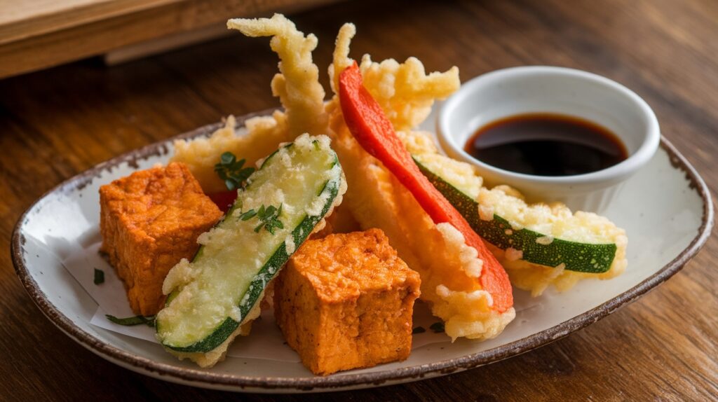 Vegan Tofu and Vegetable Tempura
