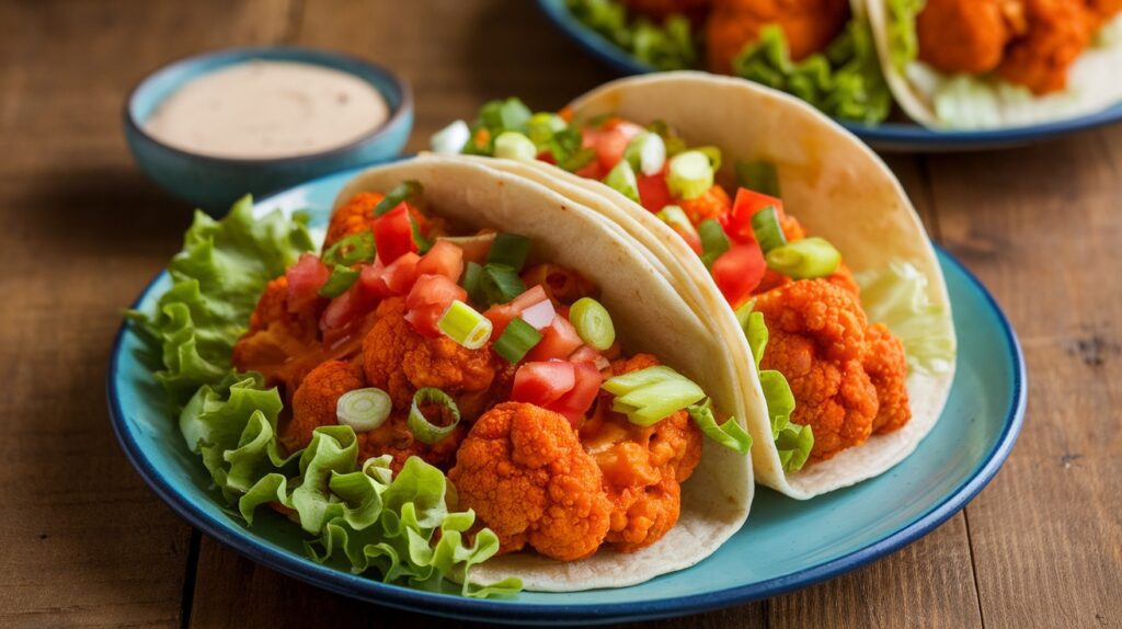 Vegan Buffalo Cauliflower Tacos