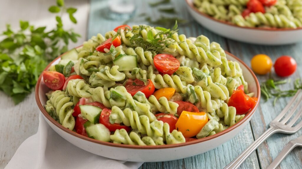 Vegan Green Goddess Pasta Salad