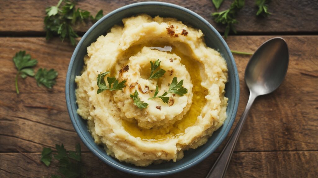 Vegan Mashed Cauliflower with Garlic