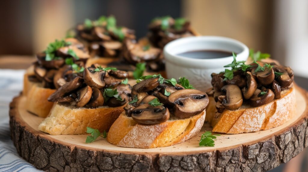 Vegan Wild Mushroom Bruschetta