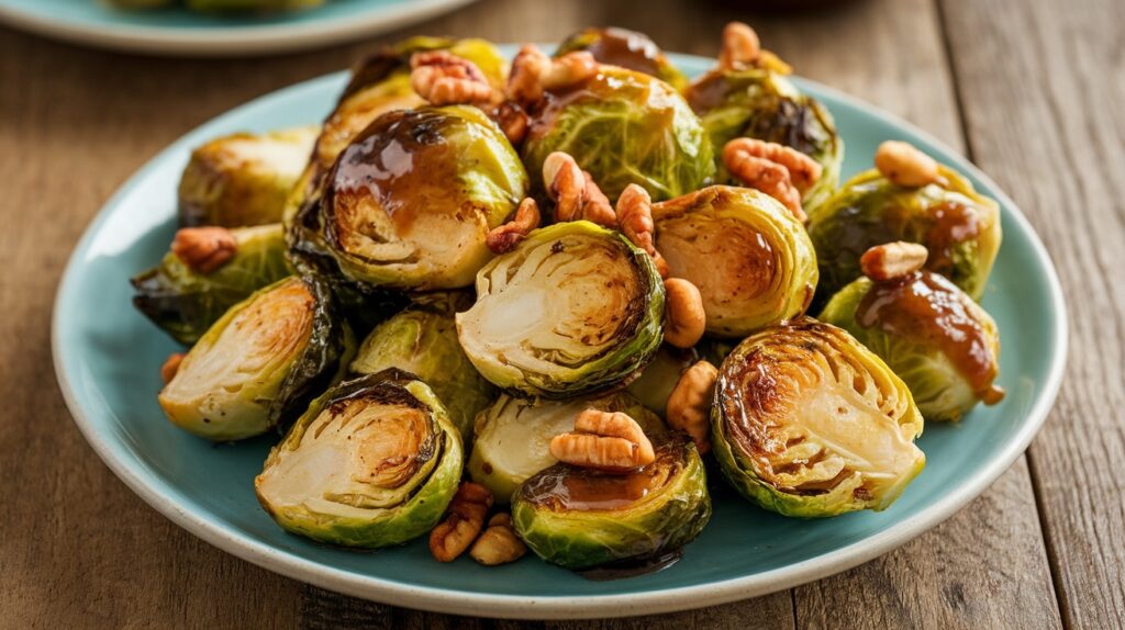 Vegan Maple Dijon Brussels Sprouts