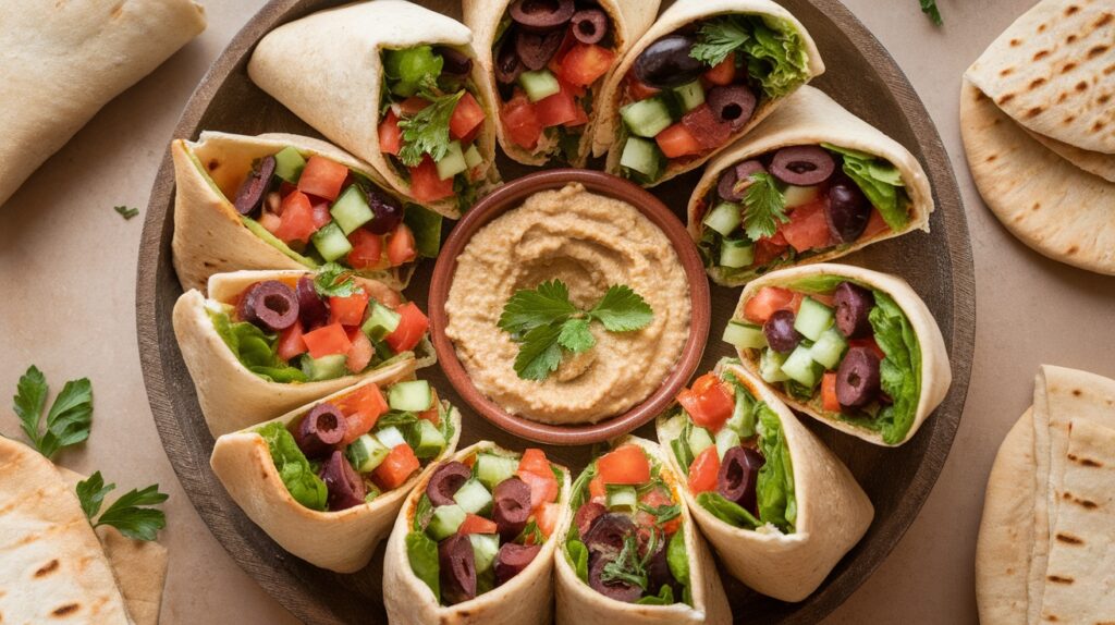 Vegan Greek Pita Wraps