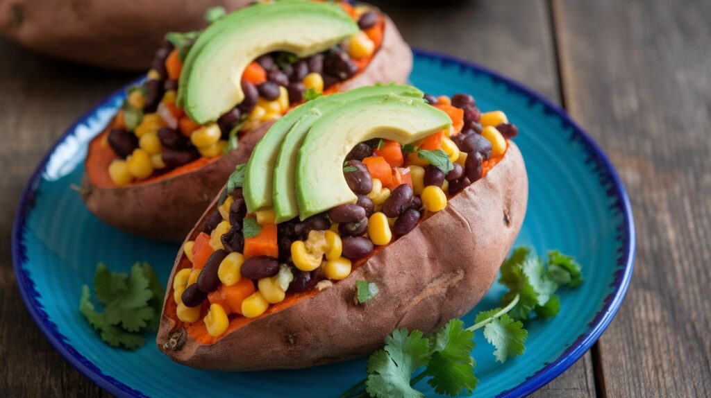 Vegan Southwest Stuffed Sweet Potatoes