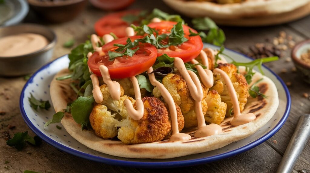 Vegan Roasted Cauliflower Shawarma