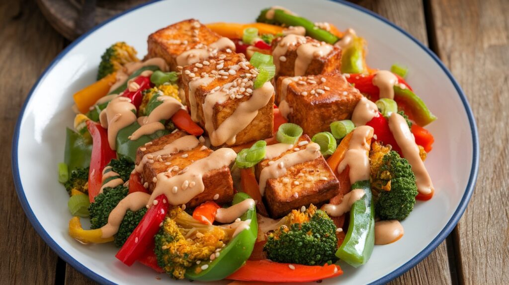 Vegan Almond Butter Tofu Stir-Fry