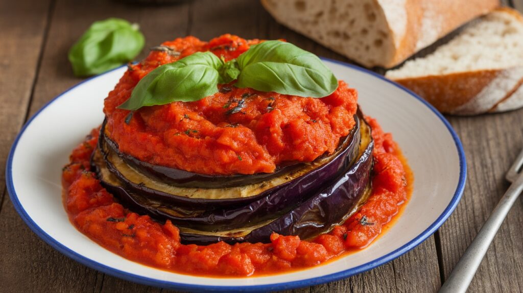 Vegan Baked Eggplant with Tomato Sauce