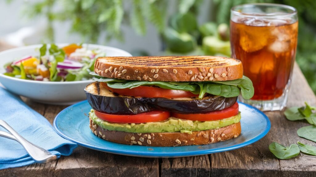 Vegan Grilled Eggplant Sandwich