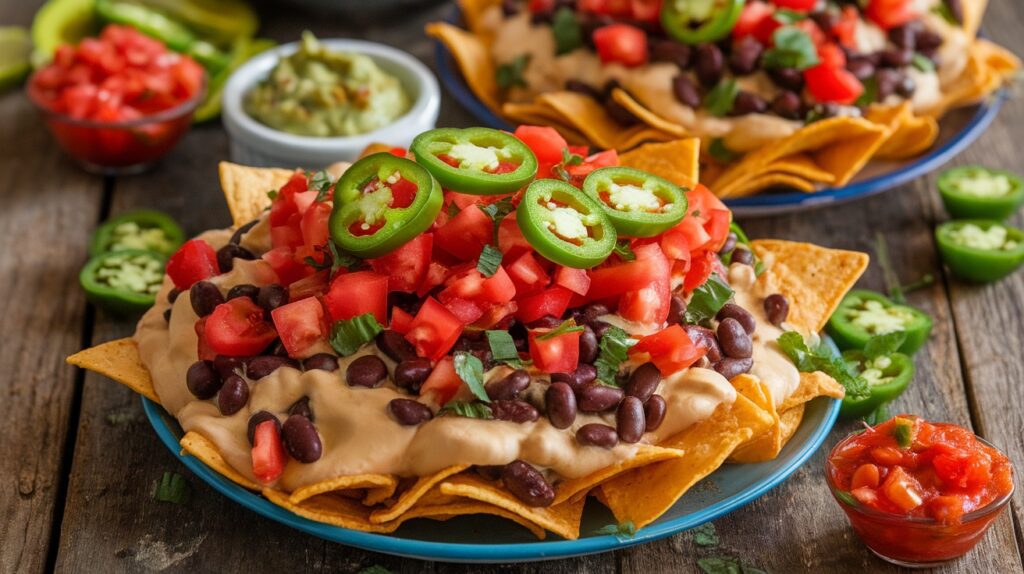Vegan Loaded Nachos with Cashew Cheese