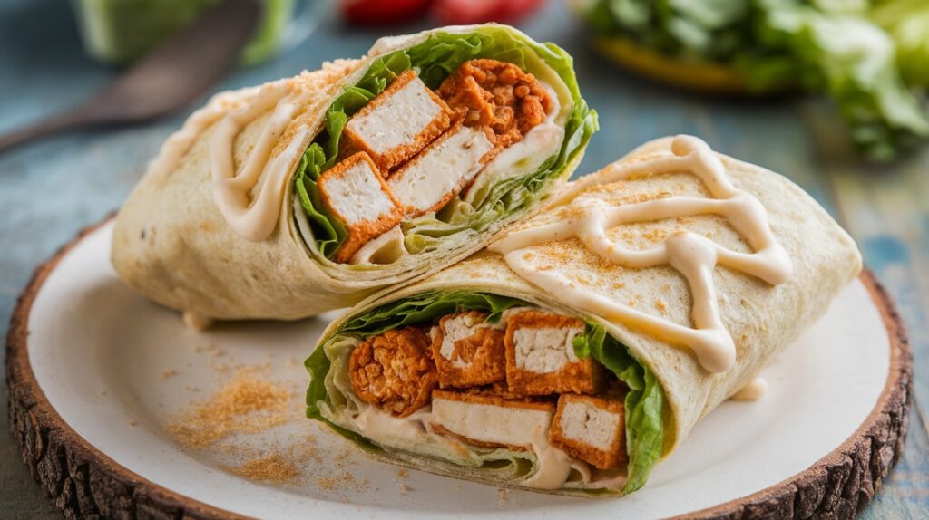 Vegan Tofu Caesar Wraps