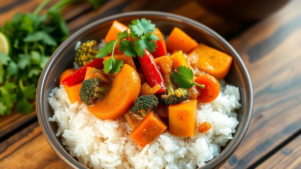 Vegan Red Curry Rice Bowls