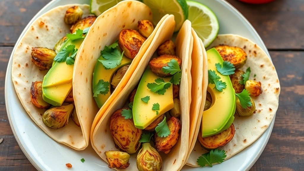 Vegan Roasted Brussels Sprouts Tacos