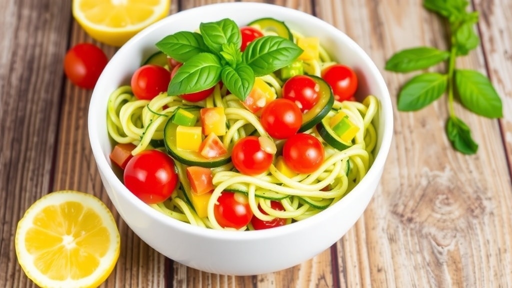 Vegan Lemon Zucchini Noodle Bowl
