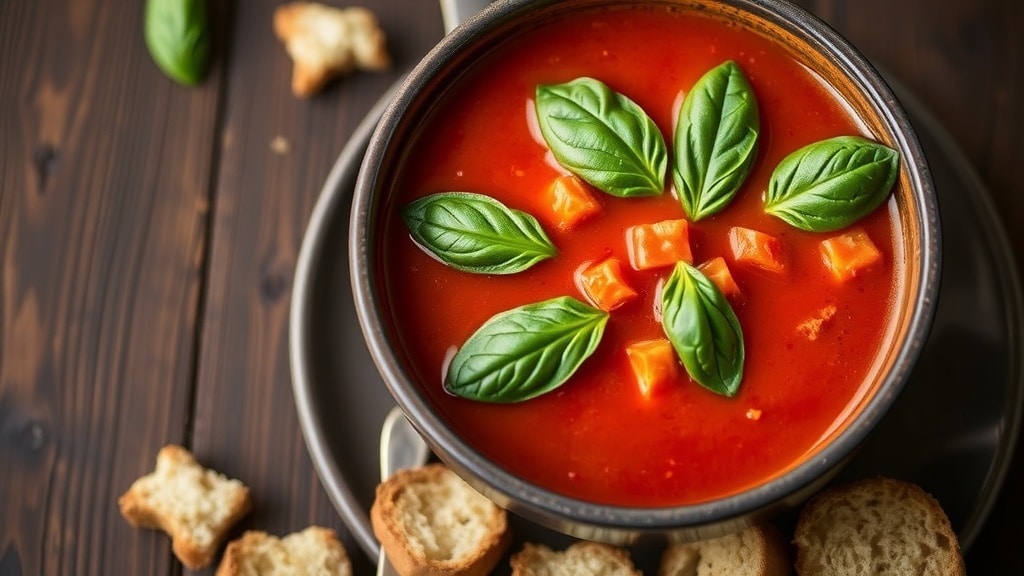 Vegan Smoky Tomato Basil Soup