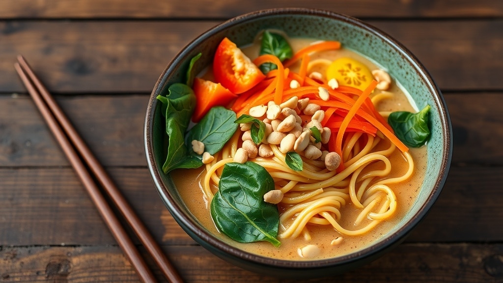 Vegan Creamy Peanut Ramen Bowls