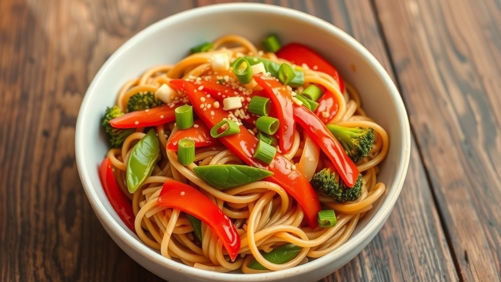 Vegan Spicy Garlic Noodle Stir-Fry