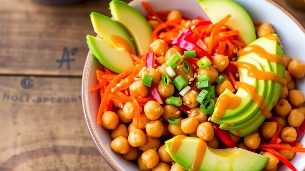 Vegan Orange Sesame Chickpea Bowls