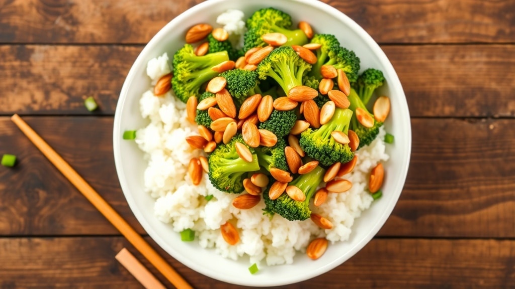 Vegan Broccoli Almond Stir-Fry
