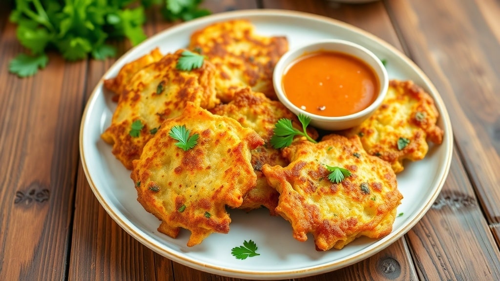 Vegan Garlic Herb Zucchini Fritters