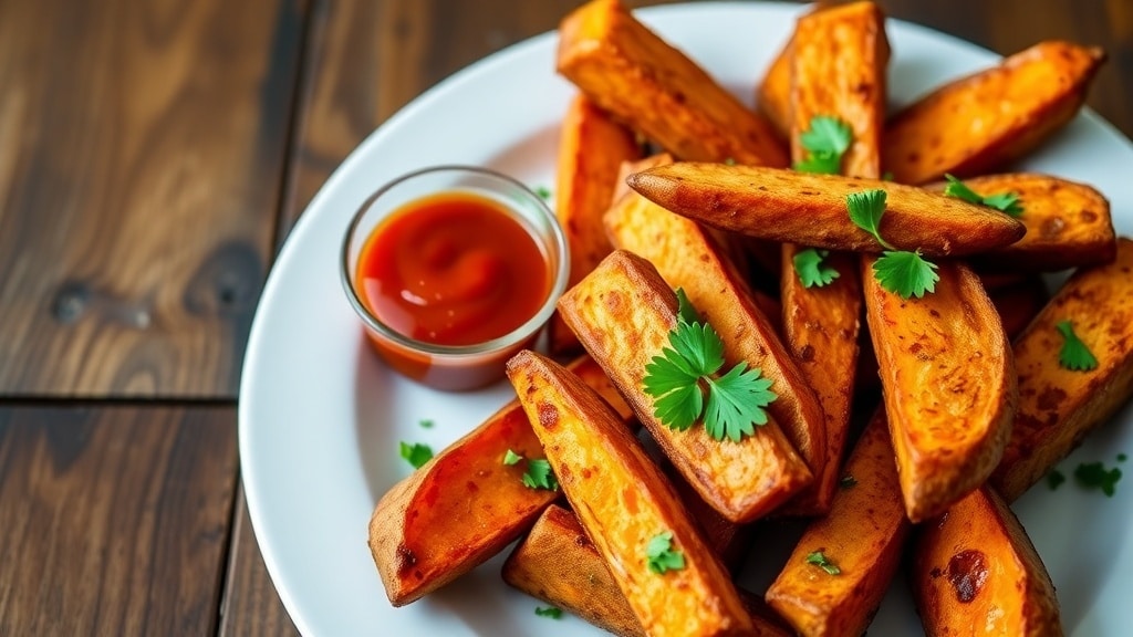 Vegan Cajun-Spiced Sweet Potato Wedges