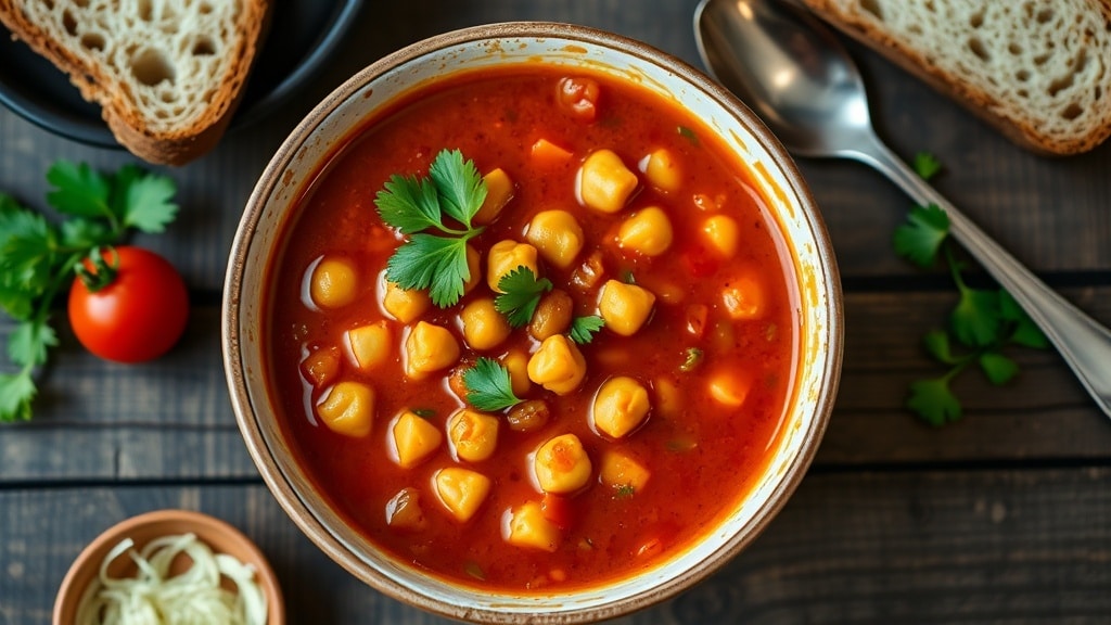 Vegan Chickpea Tomato Curry Soup