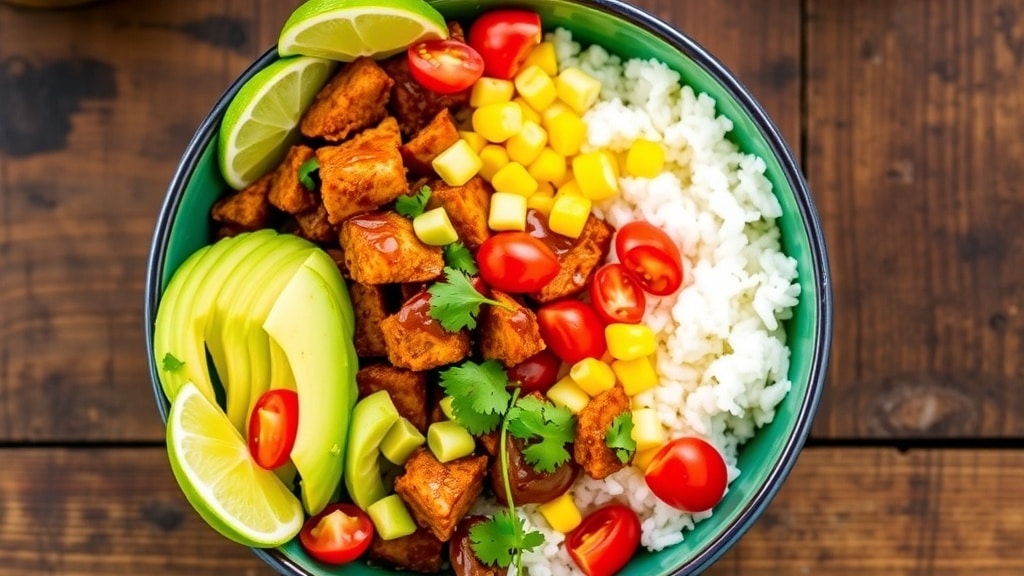 Vegan BBQ Tempeh Taco Bowls