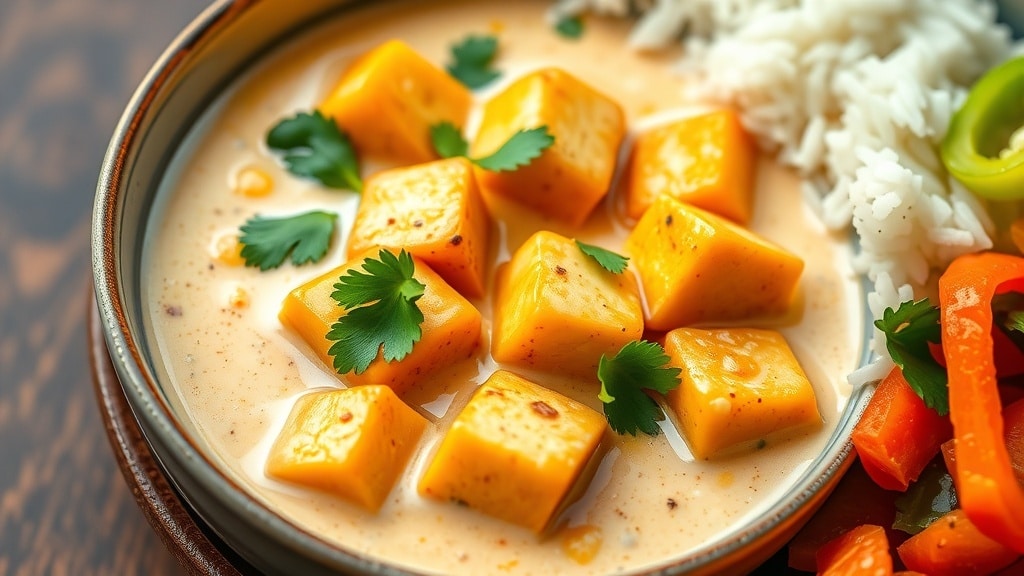 Vegan Tofu Korma with Coconut Milk