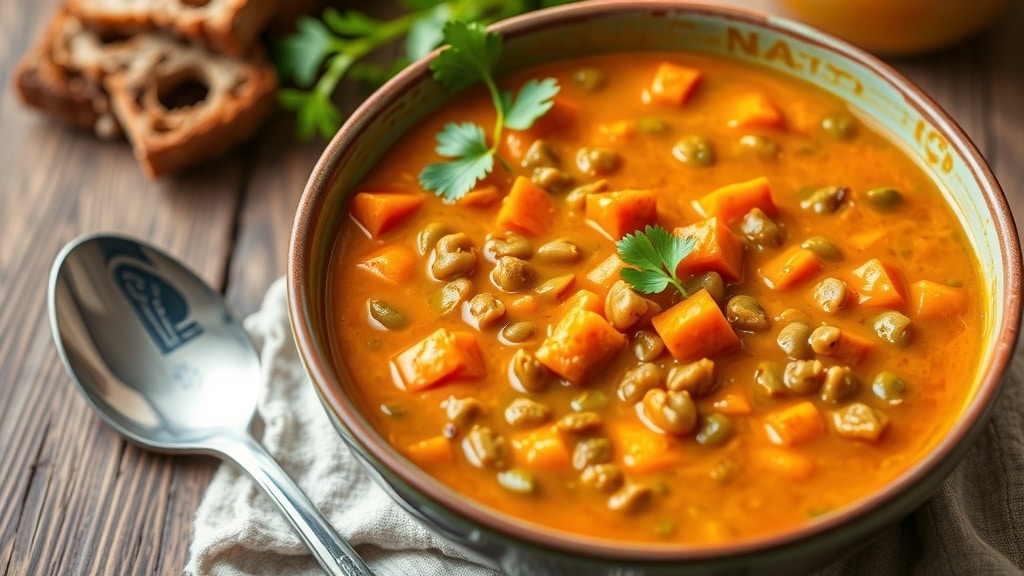 Vegan Sweet Potato Lentil Soup