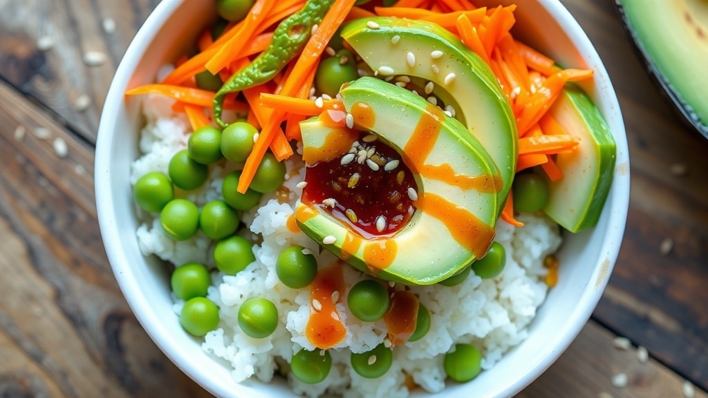 Vegan Spicy Edamame Sushi Bowls