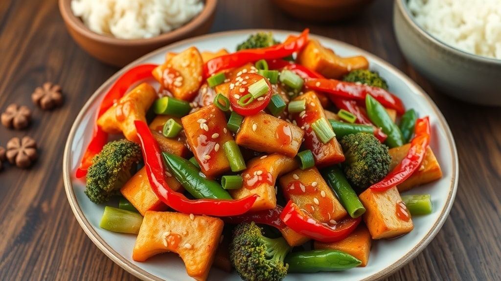 Vegan Teriyaki Tempeh Stir-Fry