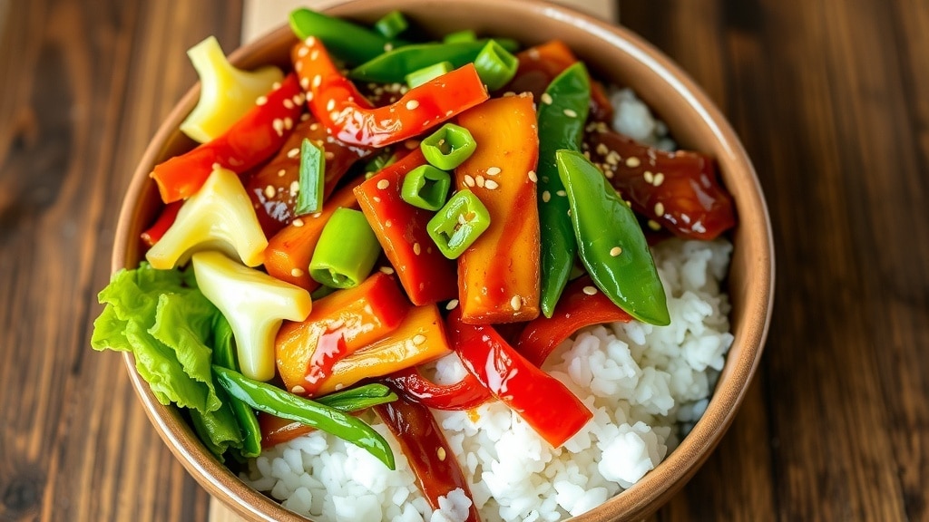 Vegan Teriyaki Cabbage Rice Bowl