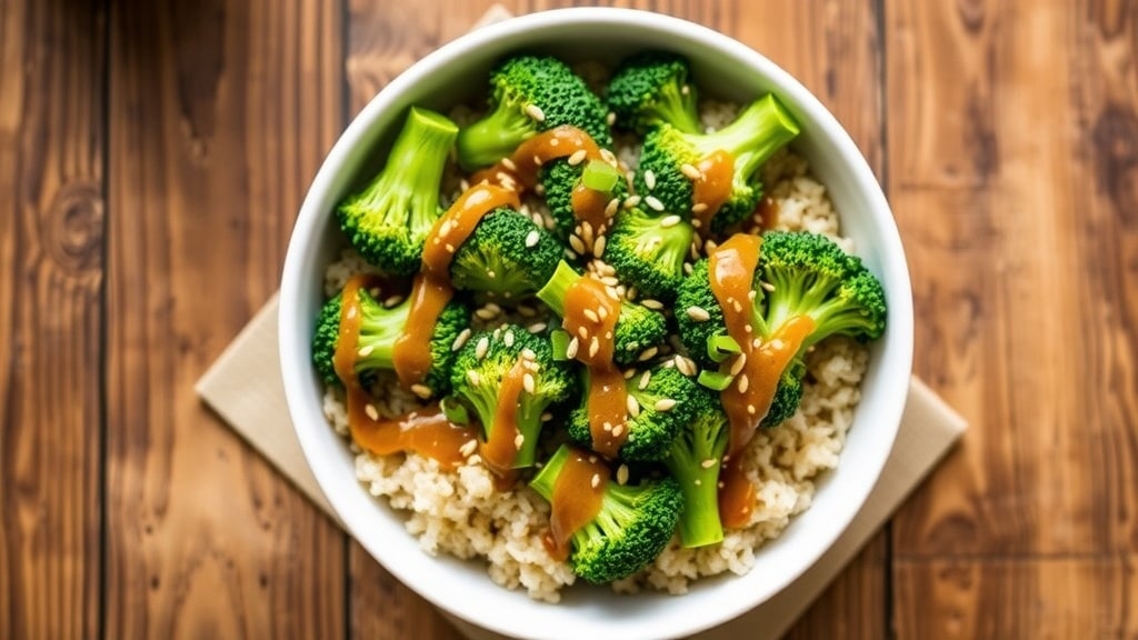 Vegan Sesame Ginger Broccoli Bowls